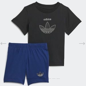 ADIDAS SPRT SHORTS AND TEE SET